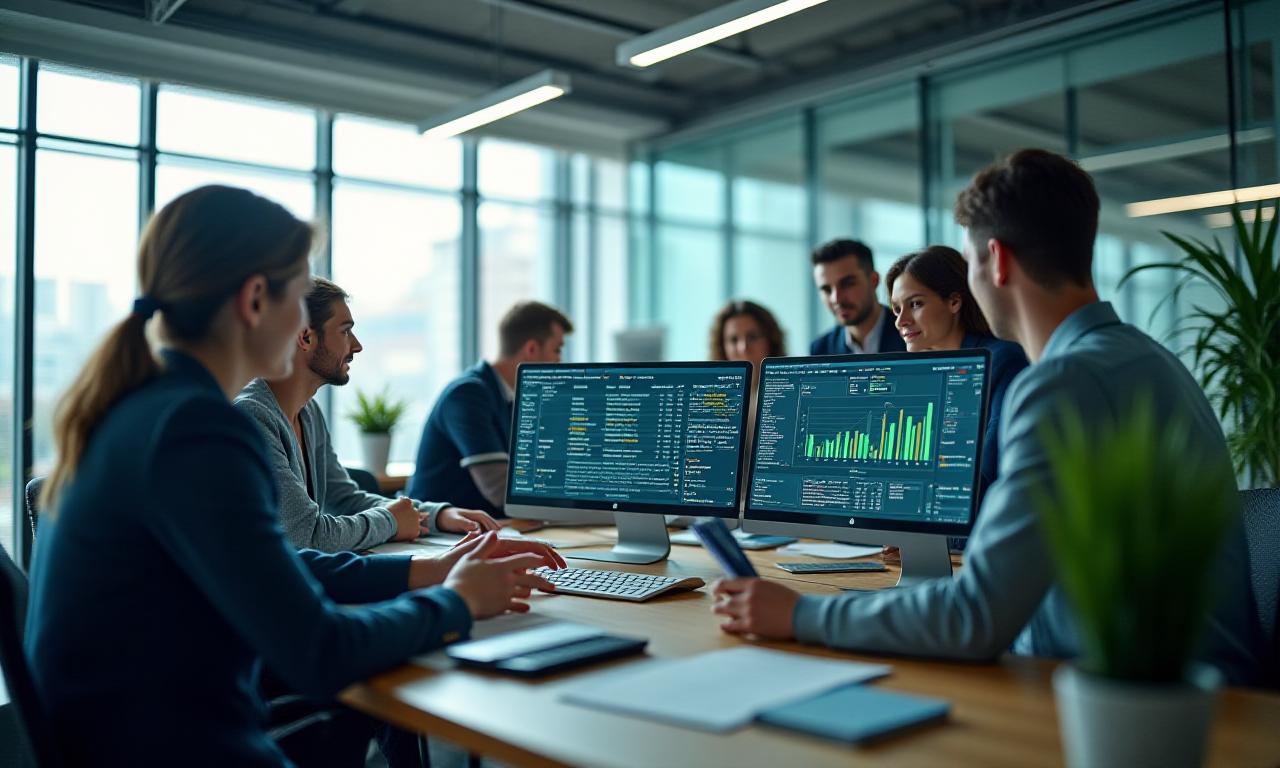 Equip legal modern treballant en un entorn col·laboratiu i digitalitzat